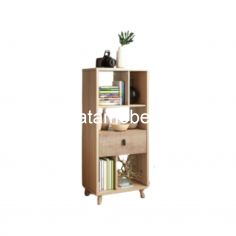 Book Cabinet Size 60 - ASTROBOX VEGA BC 101 / Natural Oak - Stone Brown 